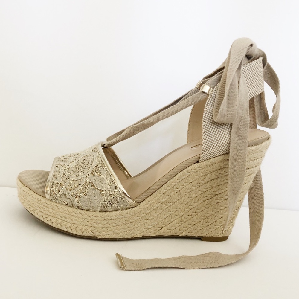 Guess Lace Up Wedges